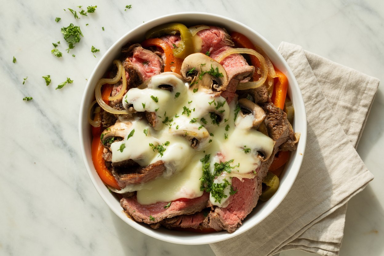 Philly Cheesesteak Bowls – Quick & Low-Carb Dinner!