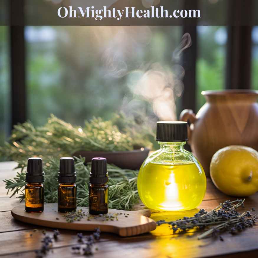 Homemade natural air freshener with essential oils.