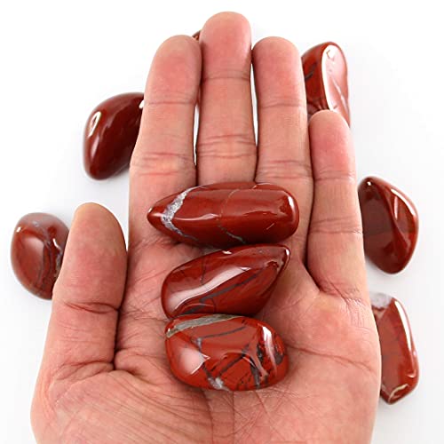 Nvzi Natural Red Jasper Crystal, Tumbled Polished Stones for Decoration, Healing, Reiki, Chakra, Chakra Stones (About 0.5LB) Nvzi Natural Red Jasper Crystal, Tumbled Polished Stones for Decoration, Healing, Reiki, Chakra, Chakra Stones (About 0.5LB)