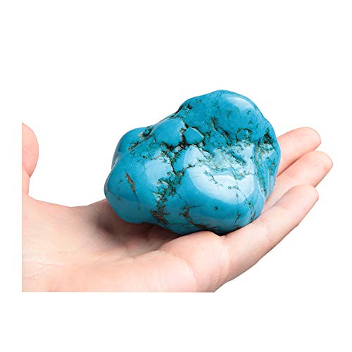 Acxico 1 pcs Natural Turquoise Rough Raw Gemstone Blue Quartz Crystal Healing Specimen(Approximately 50~70 mm) Acxico 1 pcs Natural Turquoise Rough Raw Gemstone Blue Quartz Crystal Healing Specimen(Approximately 50~70 mm)