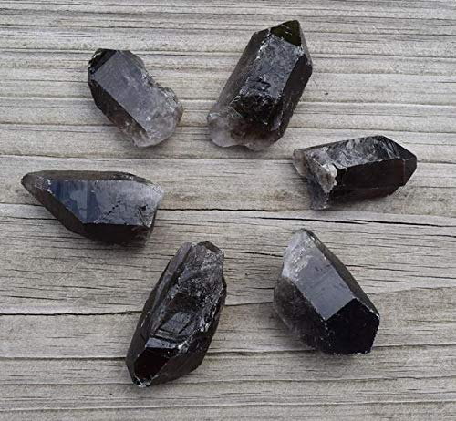 PACHAMAMA ESSENTIALS 1 Pc of Large Smoky Quartz Crystal Point (1.5" - 3") Rough Natural Smoky Wand Specimen PACHAMAMA ESSENTIALS 1 Pc of Large Smoky Quartz Crystal Point (1.5" - 3") Rough Natural Smoky Wand Specimen