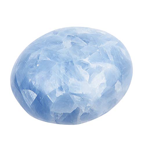 June&Ann Natural Celestite Palm Stones Healing Gemstone Therapy Worry Crystal Stones for Meditation Chakra Balancing Collection, Irregular Shape June&Ann Natural Celestite Palm Stones Healing Gemstone Therapy Worry Crystal Stones for Meditation Chakra Balancing Collection, Irregular Shape