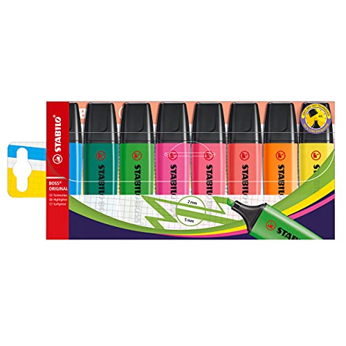 STABILO BOSS Original Highlighter Set, 8-Colors STABILO BOSS Original Highlighter Set, 8-Colors