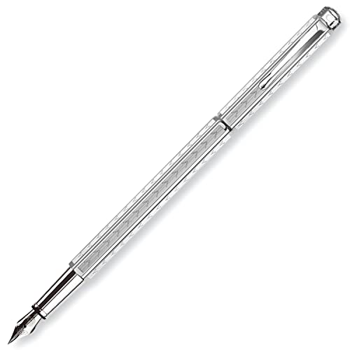 Caran D' Ache Chevron Ecridor Silver Plated/Rhodium Coat Fountain Pen Nib M (0958.286) Caran D' Ache Chevron Ecridor Silver Plated/Rhodium Coat Fountain Pen Nib M (0958.286)