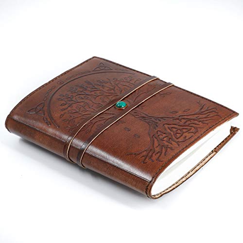Komal's Passion Leather Leather Journal Refillable Lined Paper Tree of Life Handmade Leather Journal/Writing Notebook Diary/Bound Daily Notepad for Men&Women Medium,Writing pad Gift for Artist,Sketch Komal's Passion Leather Leather Journal Refillable Lined Paper Tree of Life Handmade Leather Journal/Writing Notebook Diary/Bound Daily Notepad for Men&Women Medium,Writing pad Gift for Artist,Sketch