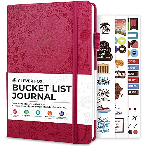 Clever Fox Bucket List Journal – Inspiring Bucket List & Travel Book for Memories & Adventures – Motivational Bucket List Notebook for Personal Use & Couples – A5, 5.8x8.3″, Hardcover (Dark Pink) Clever Fox Bucket List Journal – Inspiring Bucket List & Travel Book for Memories & Adventures – Motivational Bucket List Notebook for Personal Use & Couples – A5, 5.8x8.3″, Hardcover (Dark Pink)