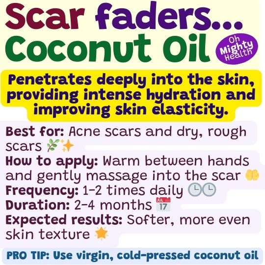 How to fade scars naturally with coconut oil.