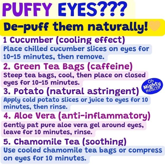 DIY Skin Care Solutions: Natural Ingredients for Puffy Eyes, Fine Lines & Wrinkles and Dry Skin